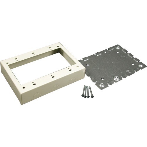 Middle Atlantic V5747-3 Faceplates & Mounting Boxes Wiremold 500/700 Three-gang Shallow Switch And Receptacle Box Fitting - 3-gang - Ivory - Steel (v574 V57473 997966517768