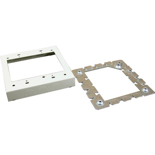 Middle Atlantic V5751-2 Faceplates & Mounting Boxes Wiremold 500/700 Two-gang Flush Type Extension Adapter Fitting - 2-gang - Ivory - Steel (v5751-2) V57512 996589663951