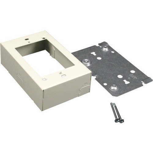 Middle Atlantic V5741 Faceplates & Mounting Boxes Wiremold 500/700 Switch And Receptacle Box Fitting - 1 X Total Number Of Socket(s) - 1-gang - Ivory  786776070460