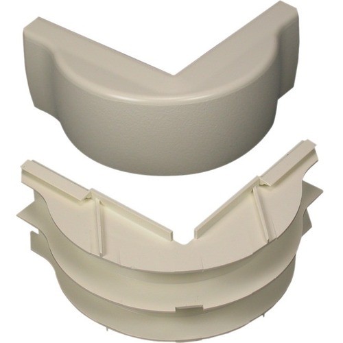Middle Atlantic 2318DFO-WH Cable Management Wiremold 2300 Radiused Divided External Elbow Fitting - External Elbow Fitting - White (2318dfo-wh) 2318dfowh 786776566901