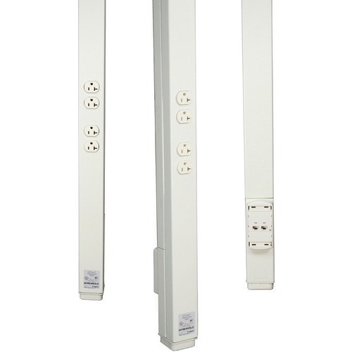 Middle Atlantic 25DTP-4ACT Cable Management Wiremold 25dtp Series 10' Tele-power Pole, With Communications Inserts, Ivory - Pole - Ivory - Steel 25dtp4act 786776577105