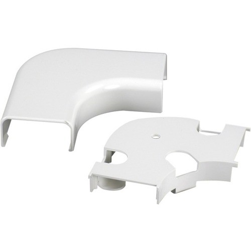 Middle Atlantic 2911FO-WH Cable Management Wiremold Uniduct 2900 Series Radiused Flat Elbow Fitting - Elbow - White - Polyvinyl Chloride (pvc)  2911fowh 786776522686