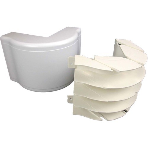 Middle Atlantic 5418FO Cable Management Wiremold 5400 Radiused Full Capacity External Elbow Fitting - Elbow Cover - Ivory - 1 Pack (5418fo) 