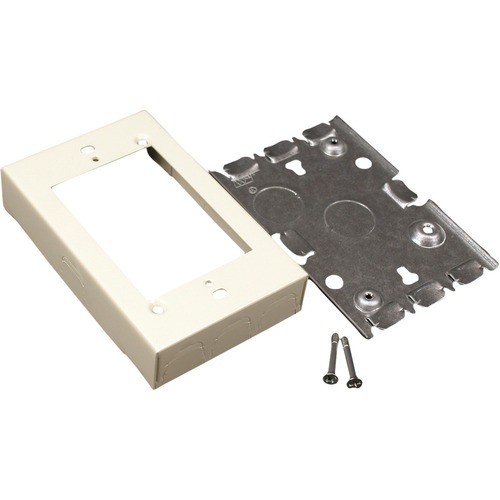 Middle Atlantic 5748SWH Faceplates & Mounting Boxes Wiremold 500/700 Single-gang Shallow Switch And Receptacle Box Fitting - 1-gang - White - Steel (574 786776563016