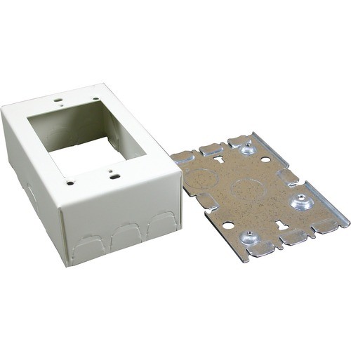 Middle Atlantic 5748WH Faceplates & Mounting Boxes Wiremold 5748wh Mounting Box - 1-gang - White - Steel 786776562989
