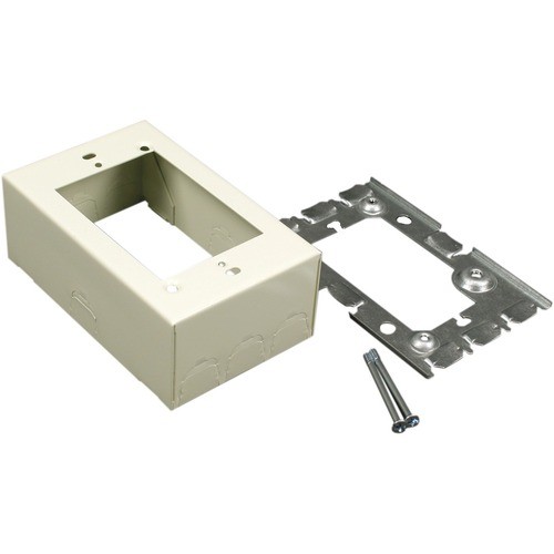 Middle Atlantic 5751AWH Faceplates & Mounting Boxes Wiremold 5751awh Mounting Box - 1-gang - White - Steel 786776577587