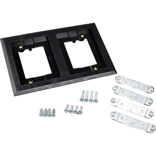 Middle Atlantic 827PCC-BLK Faceplates & Mounting Boxes Wiremold Omnibox 827pcc-blk Faceplate - 2-gang - Black - Brass - Taa Compliant 827pccblk 999569791453