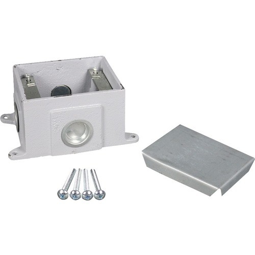Middle Atlantic 880CS1-1 Faceplates & Mounting Boxes Wiremold Omnibox Series Single Gang Cast Iron Floor Box - 1-gang - Silver - Cast Iron, Metal (880cs1 880cs11 786564515876