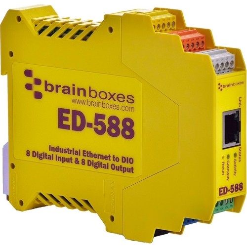 Brainboxes ED-588-X50M Transceivers/Media Converters Ethernet To 8 Digital Inputs And 8 Digital Outputs + Rs485 Gateway Ed588x50m 837324003970