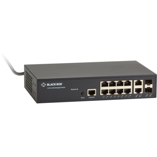 Black Box LGB1110A Switches & Bridges Black Box Gigabit Managed Ethernet Switch - 10-ports - 8 Ports - Manageable - Gigabit Ethernet - 100 822088124368