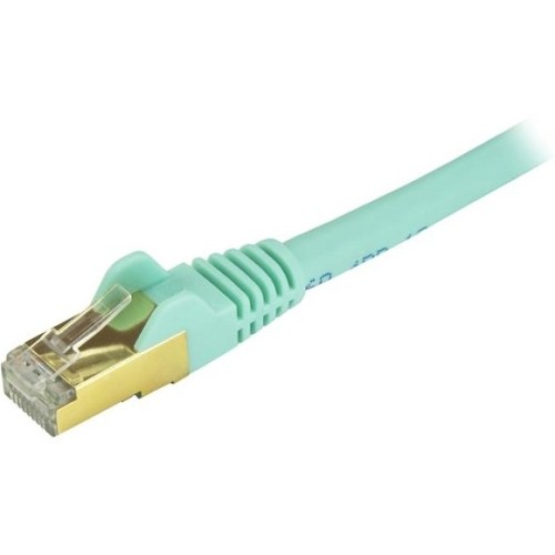 Startech C6ASPAT7AQ Cables Cat6a Ethernet Patch Cable - Shielded (stp) - 7 Ft., Aqua 650308716860