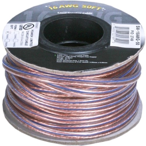Monoprice 9343 Cables Monoprice 100ft 12awg Enhanced Loud Oxygen-free Copper Speaker Wire Cable - (no Logo) - 100 Ft Audio 844660093435
