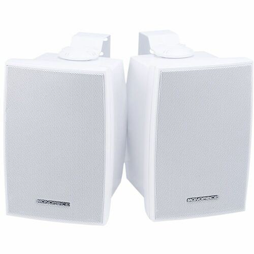 Monoprice 6971 Speakers Monoprice 6971 2-way Wall Mountable, Pole Mount, Surface Mount Speaker - White - 5.25" Polypropylene 844660069713