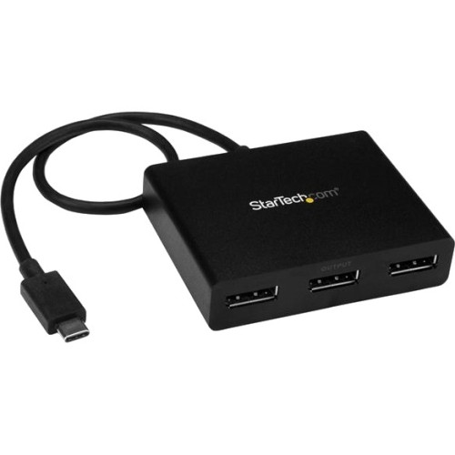 Startech MSTCDP123DP Signal Splitters/Amplifiers Mst Hub - Displayport Over Usb-c To 3x Displayport 650308645030