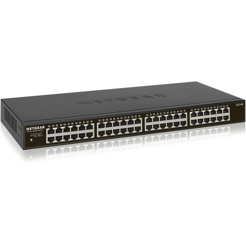 Netgear GS348-100NAS Switches & Bridges Netgear 48-port Gigabit Ethernet Rackmount Unmanaged Switch (gs348) - 48 Ports - Gigabit Ethernet -  Gs348100nas 606449120202