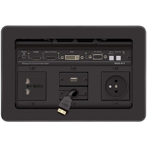 Kramer Electronics TBUS-10XL(BA) Power/Data Outlets Kramer Table Mount Modular Multi-connection Solution - Manually Retracting Lid - Rectangular Desktop Tbus10xlba 