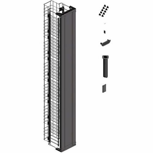 C2g MM20VMD710-B Cable Management Ortronics Mm20 Vertical Cable Manager With Door, 10" Wide, For 7 Ft (45u) Rack, Black - Vertical Cab Mm20vmd710b 662875216117