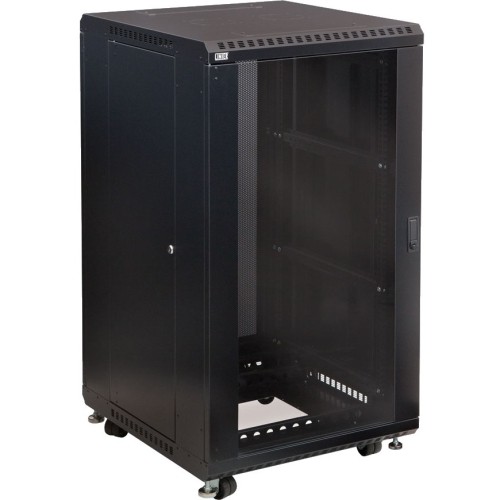 Kendall Howard, Inc 3101-3-024-22 Rack Equipment 22u Linier Server Cabinet - Glass/solid Doors - 24" Depth 3101302422 818241086253