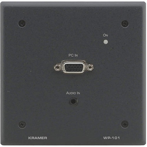 Kramer Electronics WP-101(W) Faceplates & Mounting Boxes Kramer Wp-101 Active Wall Plate - Computer Graphics Video And Stereo Audio Line Driver - 2-gang - Wh Wp101w 