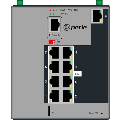 Perle Systems 07016370 Switches & Bridges Ids-509pp8 - Industrial Managed Power Over Ethernet Switch 679202163709