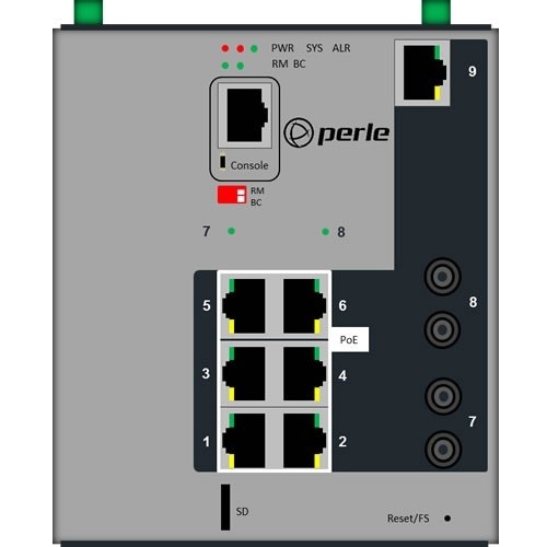 Perle Systems 07016440 Switches & Bridges Ids-509f2pp6-t2sd40 - Industrial Managed Power Over Ethernet Switch 0679202164409