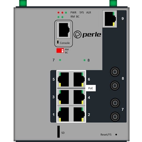 Perle Systems 07016500 Switches & Bridges Industrial Managed Power Over Ethernet Switch 0679202165000