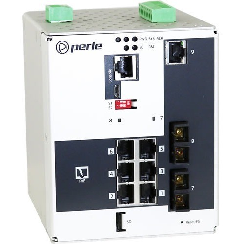 Perle Systems 07016530 Switches & Bridges Perle Ids-509g2pp6-c2md2 - Industrial Managed Power Over Ethernet Switch - 9 Ports - Manageable - 2  0679202165307
