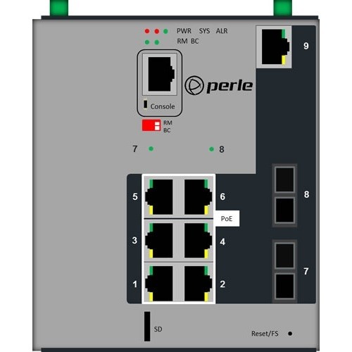 Perle Systems 07016510 Switches & Bridges Ids-509g2pp6-c2md05 - Industrial Managed Power Over Ethernet Switch 679202165109