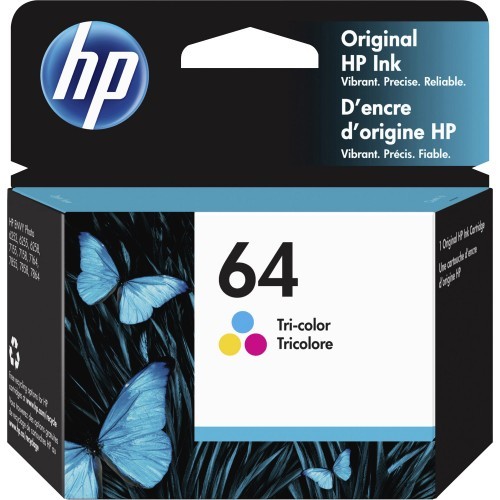 Hp N9J89AN#140 Toners & Ink Cartridges Hp 64 Original Inkjet Ink Cartridge - Tri-color - 1 Each - 165 Pages (n9j89an#140) N9j89an140 818254583145