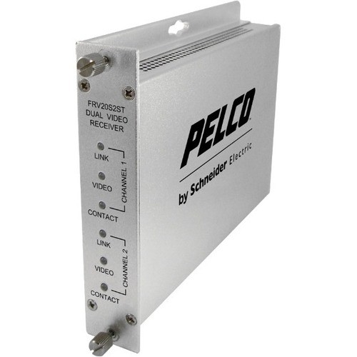 Pelco FRV20S2ST Video Consoles/Extenders Pelco Frv20s2st Video Extender Receiver - 226377.95 Ft Range - 2 X St Ports - Optical Fiber, Coaxial 700880297964