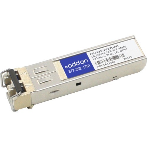 Addon FTLF1321P1BTL-AO Switch Modules Addon Finisar Ftlf1321p1btl Compatible Taa Compliant 1000base-mx Sfp Transceiver (mmf, 1310nm, 2km,  Ftlf1321p1btlao 821455680674
