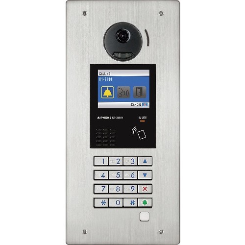 Aiphone GT-DMB-N Video Door Phones Aiphone Gt-dmb-n 3-in-1 Video Entrance Station With Nfc - 3.5" Lcd - 2-wire - Stainless Steel Gtdmbn 790143140663