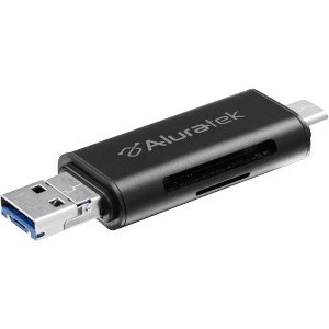 Aluratek AUCRC300F Flash Card Readers Usb 3.1 / Type-c / Micro Usb Otg (on-the-go) Sd And Micro Sd Card Reader 800100222797
