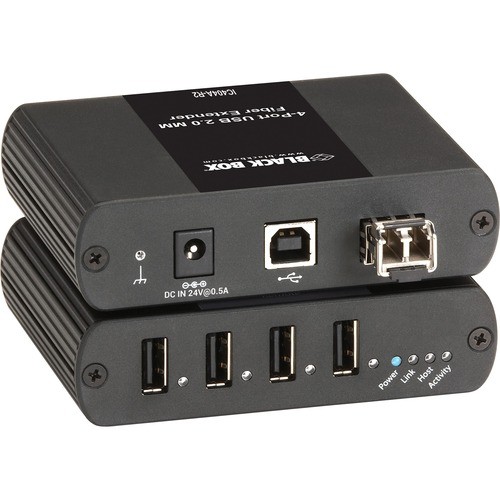 Black Box IC404A-R2 Cable Extenders Usb 2.0 Extender - Multimode Fiber, 4-port Ic404ar2 818214091048