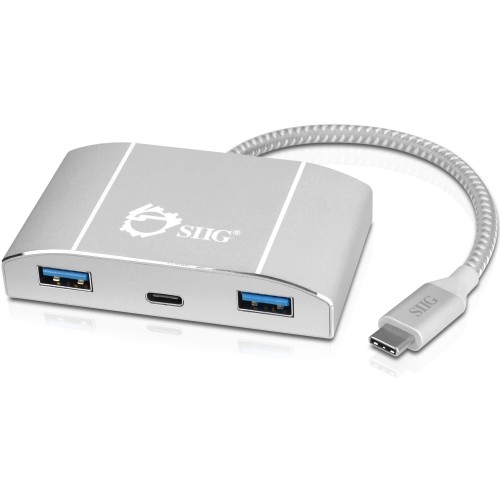 Siig JU-H30C11-S1 USB/Firewire Adapters Siig Usb-c To 4-port Usb 3.0 Hub With Pd Charging - 3a/1c - Usb Type C - External - 4 Usb Port(s) -  Juh30c11s1 662774040462