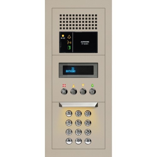 Aiphone GTA-DESB Intercom Systems Aiphone 1 X 3 Modular Audio Entrance Station With Digital Directory - Cable - Surface Mount, Semi-fl Gtadesb 790143140724