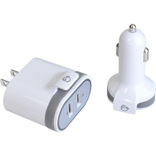 Siig AC-PW1A22-S1 Power Adapters Siig Fast Charging Usb Wall Charger And Car Charger Bundle Pack - White - 12 V Dc, 120 V Ac, 230 V Ac, Acpw1a22s1 662774040417