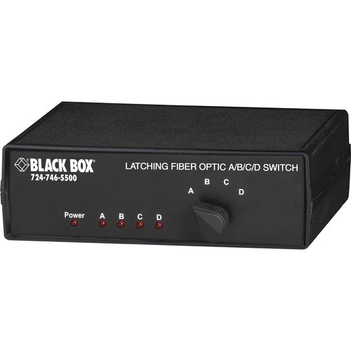 Black Box SW1005A Serial/Parallel Switchboxes Black Box Fiber Optic A/b/c/d Desktop Switch - Latching, St Multimode - - Manual - Taa Compliant (sw 822088277477
