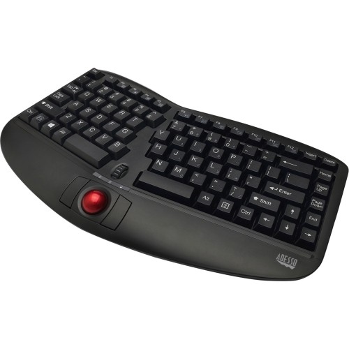 Adesso WKB-3150UB Keyboards & Keypads Adesso Tru-form Media 3150 - 2.4 Ghz Wireless Ergo Trackball Keyboard - Wireless Connectivity - Rf - Wkb3150ub 800100222841