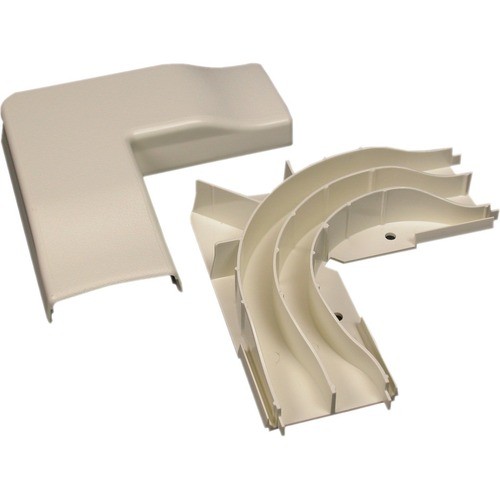 Middle Atlantic 2311DFO-WH Cable Management Wiremold 2300 Radiused Divided Flat Elbow Fitting - Elbow - White (2311dfo-wh) 2311dfowh 786776566864