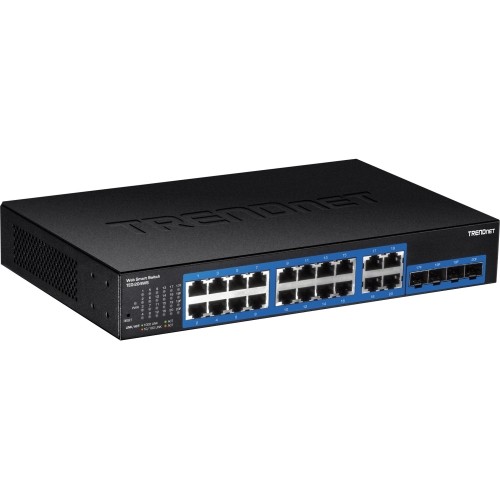 Trendnet TEG-204WS Switches & Bridges Trendnet 20-port Gigabit Web Smart Switch; 16 X Gigabit Ports; 4 X Shared Gigabit Ports (rj-45/sfp); Teg204ws 710931140392
