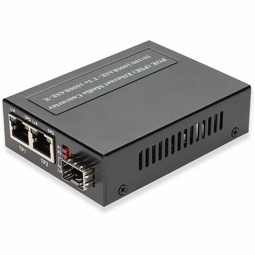 Addon ADD-GMC-2RJSFP-POE+ Transceivers/Media Converters Addon 10/100/1000base-tx(rj-45) X2 To 1 Open Sfp Port Poe (15w) Media Converter - 2 X Network (rj-45 Addgmc2rjsfppoe 821455610626