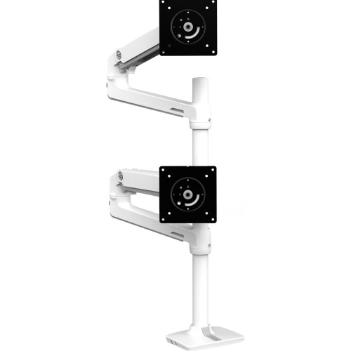 Ergotron 45-509-216 Mounting Kits Lx Dual Stacking Arm, Tall Pole (white) 45509216 696450282808
