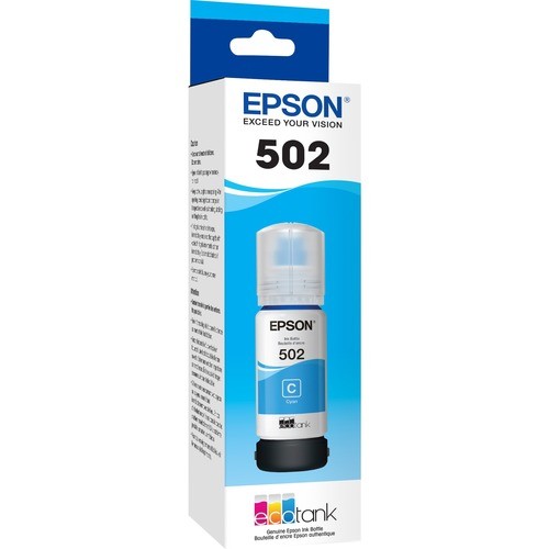Epson T502220-S Ink Tanks & Bottles T502, Cyan Ink Bottle T502220s 010343935099