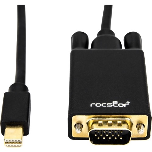 Rocstor Y10C163-B1 Cables Rocstor Premium 6 Ft Mini Displayport To Vga Adapter Cable - Mdp To Vga Cable Supports 1920x1200 108 Y10c163b1 818214259387