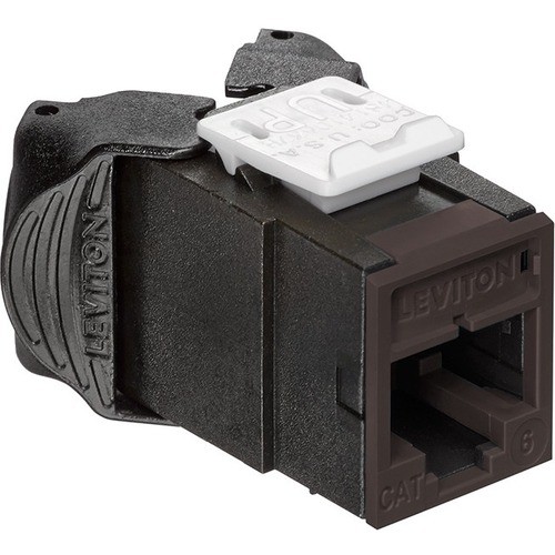 Leviton 61UJK-RB6 Cable Ends/Connectors Leviton Atlas-x1 Cat 6 Utp Quickport Jack, Brown - 1 X Rj-45 Network - Female - Brown (61ujk-rb6) 61ujkrb6 078477695876
