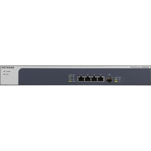 Netgear XS505M-100NAS Switches & Bridges Netgear Xs505m Ethernet Switch - 4 Ports - 2 Layer Supported - Modular - Twisted Pair, Optical Fiber Xs505m100nas 818213934292