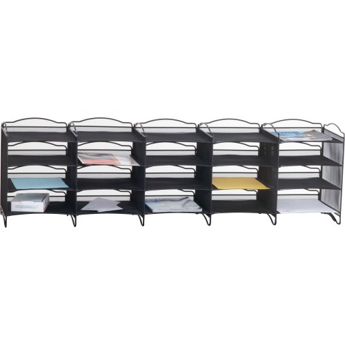 Safco 7770BL Racks & Organizers Onyx Mail Sorter SAF7770BL 818256409870