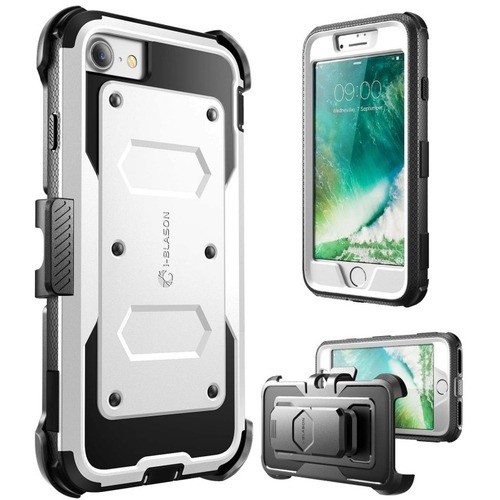 I-Blason IPH8-ARMOBX-WH Carrying Cases I-blason Armorbox Carrying Case (holster) Apple Iphone 8 Smartphone - White - Drop Resistant - Polyc Iph8armobxwh 752454320516