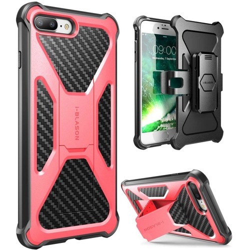 I-Blason IPH8P-TRANSF-PK Carrying Cases I-blason Transformer Carrying Case (holster) Apple Iphone 8 Plus Smartphone - Pink - Impact Resistan Iph8ptransfpk 752454320721